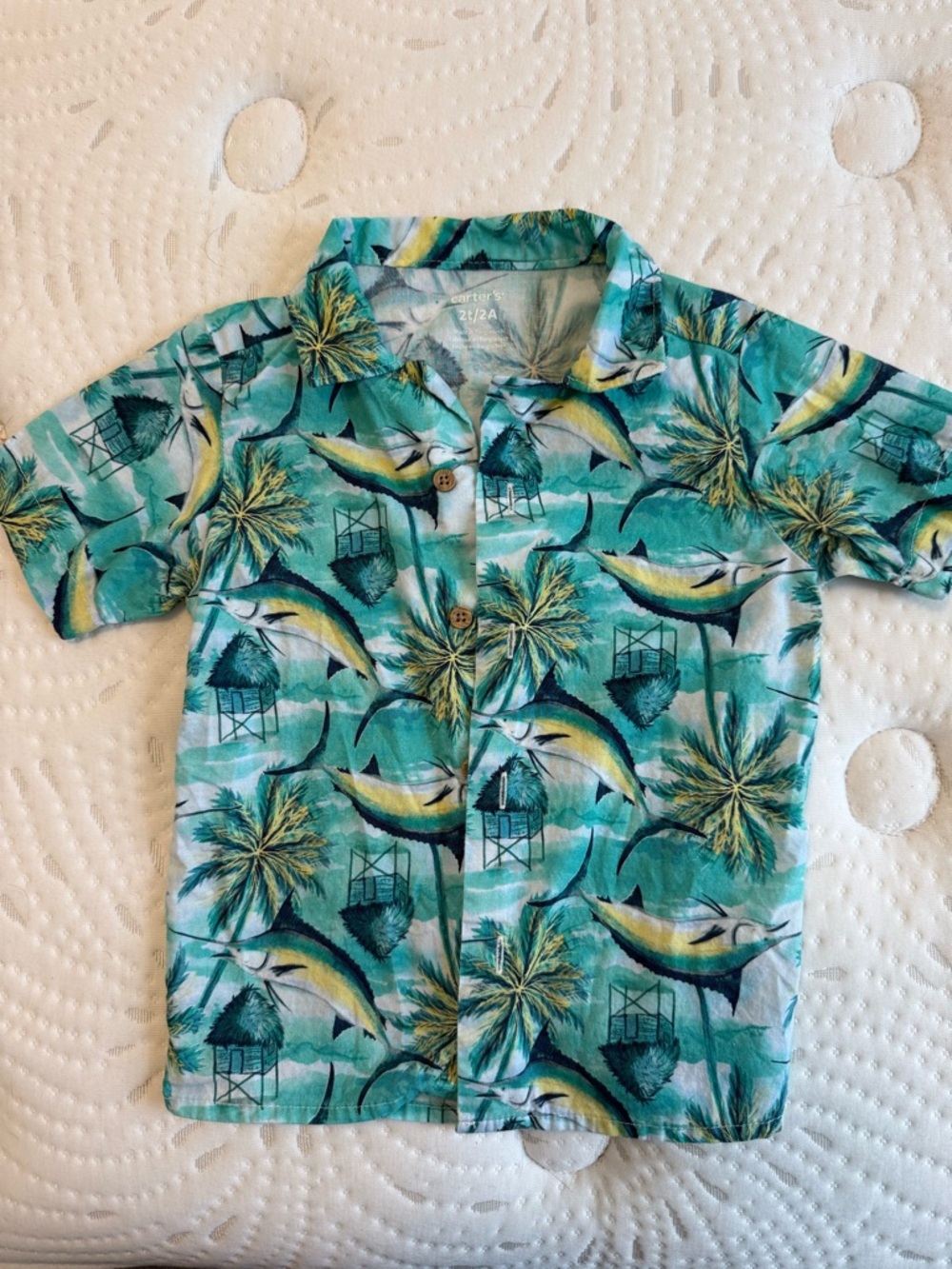 Carters Tropical Short Sleeve Button Shirt